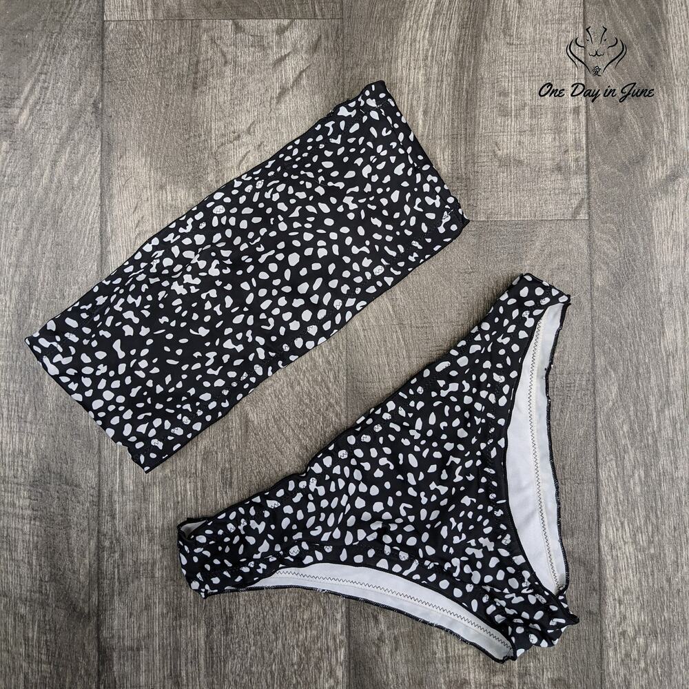 Amzbrly Dalmation Print Bikini Swimsuit Size S - Picture 3 of 4